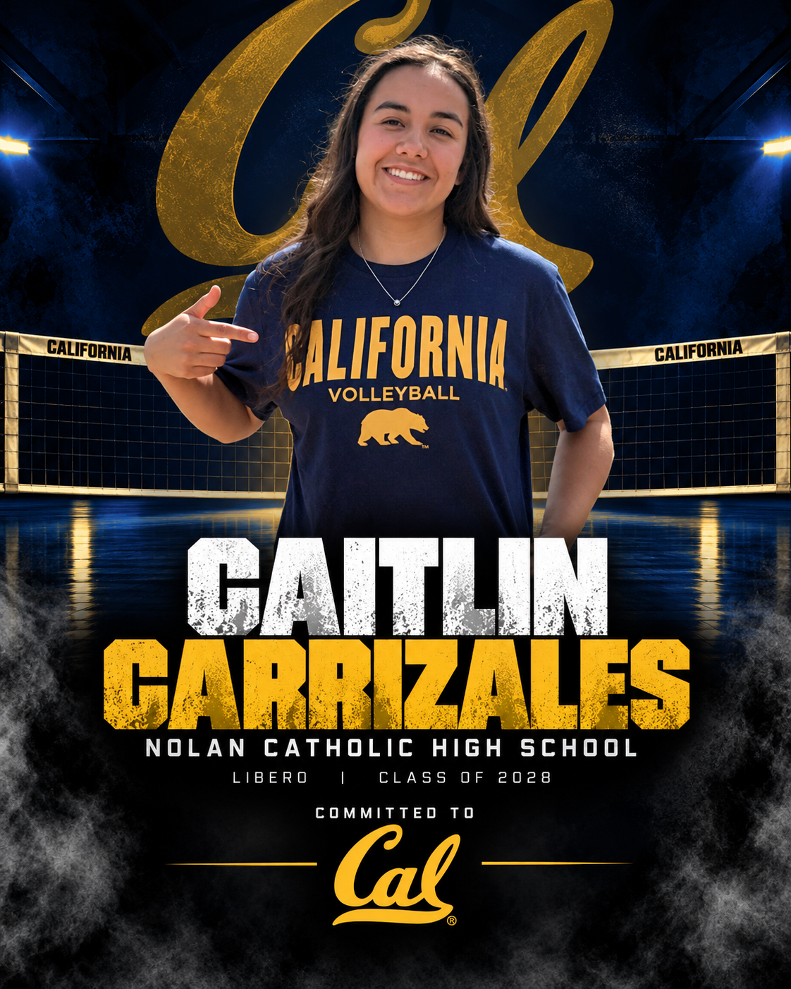 Caitlin Carrizales of Nolan Catholic committed to Cal volleyball