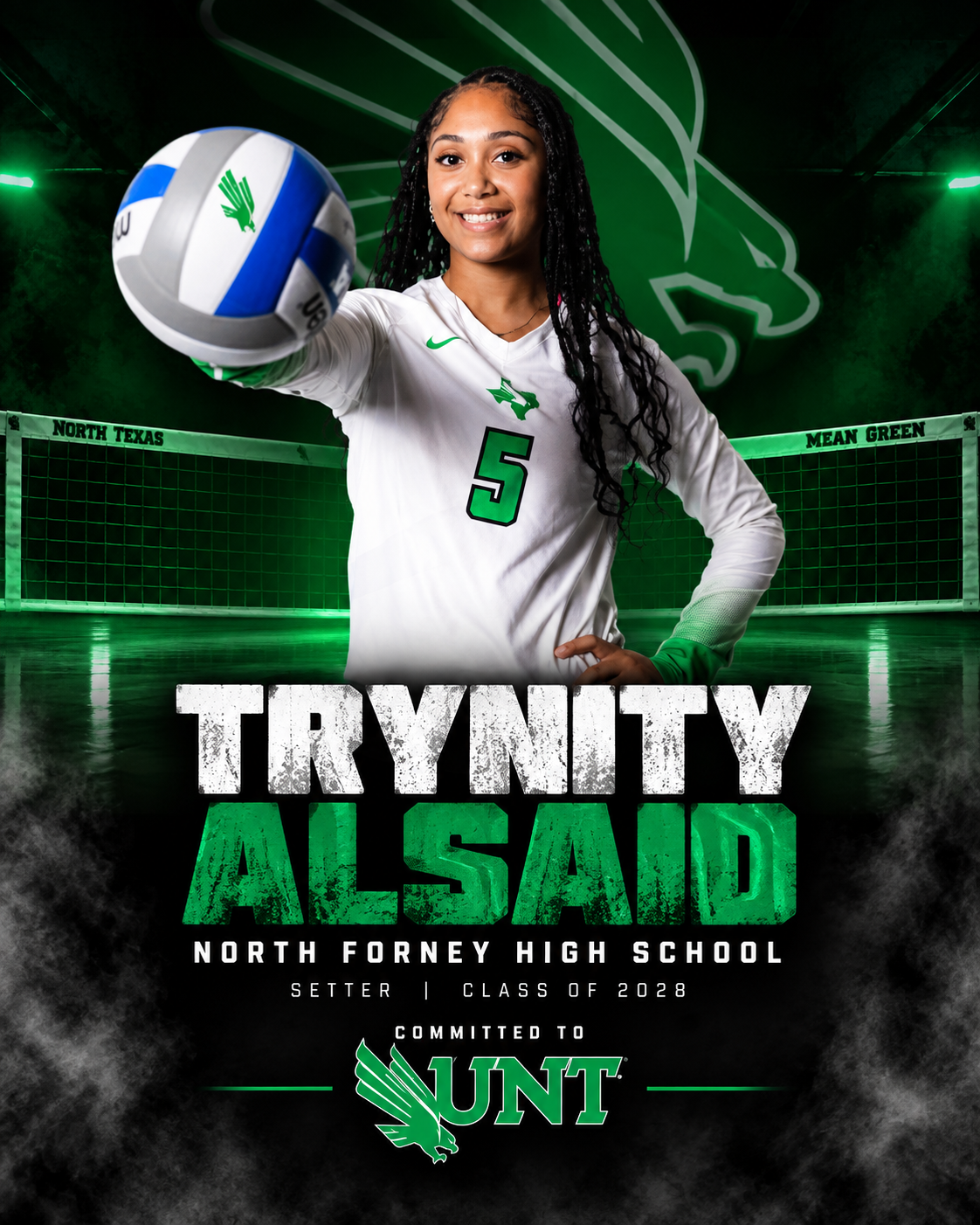 Trynity Alsaid of North Forney committed to North Texas volleyball