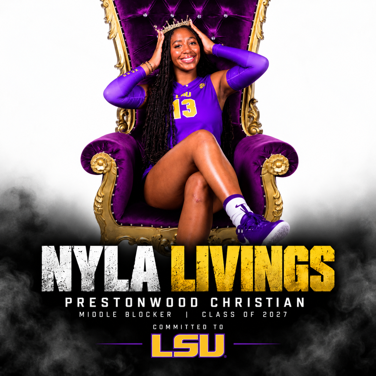 Nyla Livings of Prestonwood Christian committed to LSU volleyball